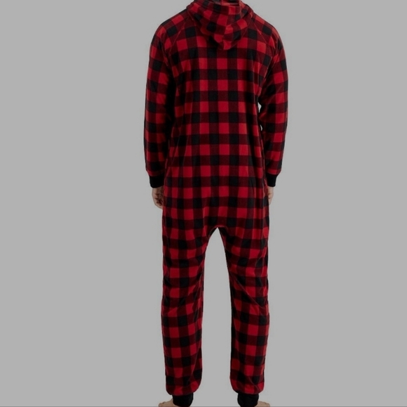 Family PJs Intimates Red Rib-Knit Cuffs Check Holiday Mens XL Pajamas Loungewear - Picture 2 of 6